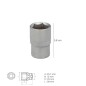 Llave Vaso 1/2" Hexagonal 18 mm. Perfil de 6 caras. Acero Cromo Vanadio, Aristas Redondas Llave Vaso 1/2" Hexagonal 18 mm. Perfil de 6 caras. Acero Cromo Vanadio, Aristas Redondas