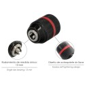Portabrocas Sin Llave Metálico 1/2" Hembra. Brocas Hasta Diámetro 13 mm. Mandril taladro
