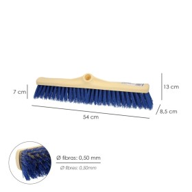Cepillo Barrendero Industrial Fibra Semi Rígida PVC. Soporte Polipropileno 50 cm. (Sin Mango)