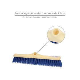 Cepillo Barrendero Industrial Fibra Semi Rígida PVC. Soporte Polipropileno 50 cm. (Sin Mango)
