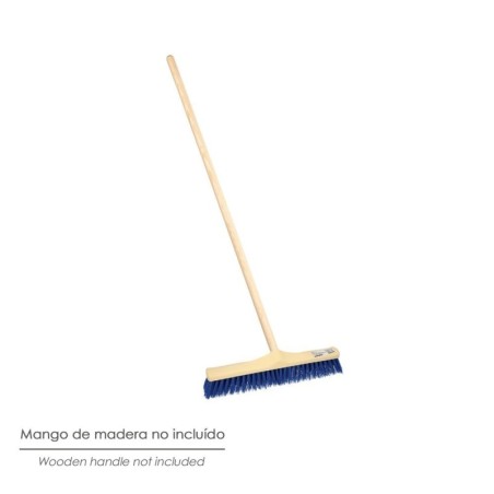 Cepillo Barrendero Industrial Fibra Semi Rígida PVC. Soporte Polipropileno 50 cm. (Sin Mango)