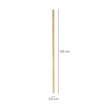 Mango Madera Para Cepillo Barrendero Con Garra. 1200 x Diámetro 28 mm.