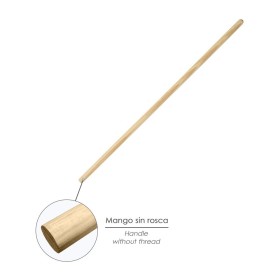 Mango Madera Para Cepillo Barrendero Con Garra. 1200 x Diámetro 28 mm.