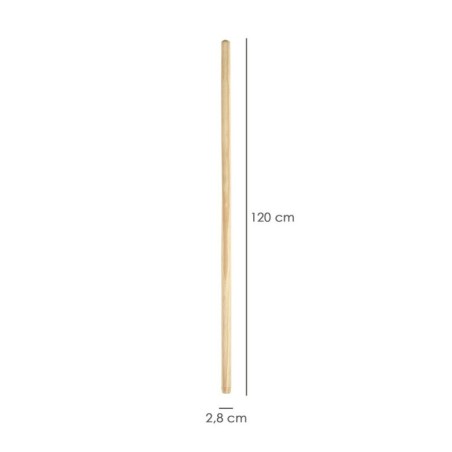 Mango Madera Para Cepillo Barrendero Rosca 1200 x Diámetro 28 mm.