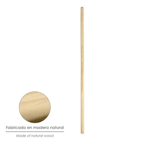 Mango Madera Para Cepillo Barrendero Rosca 1200 x Diámetro 28 mm.