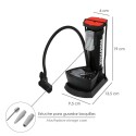 Bomba Aire Pie / Pedal Con Manómetro 6 Bares Cuerpo Acero, Válvulas SCHRADER y PRESTA con Adaptadores. Bomba Bicicletas, Motos