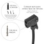 Bomba Aire Pie / Pedal Con Manómetro 6 Bares Cuerpo Acero, Válvulas SCHRADER y PRESTA con Adaptadores. Bomba Bicicletas, Motos Bomba Aire Pie / Pedal Con Manómetro 6 Bares Cuerpo Acero, Válvulas SCHRADER y PRESTA con Adaptadores. Bomba Bicicletas, Motos