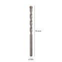 Broca Widia Piedra / Hormigón Diámetro 4 mm. Din 8039 Punta de Tungsteno.