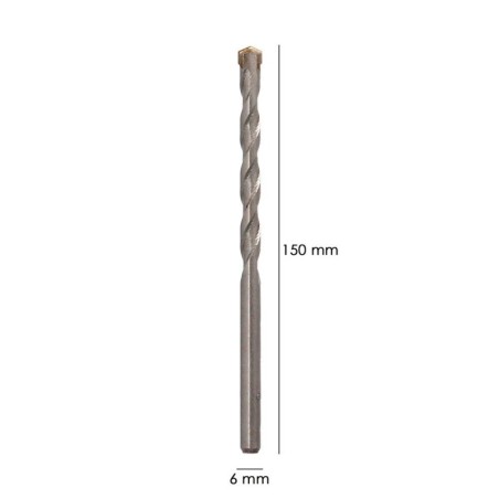 Broca Widia Piedra / Hormigón Diámetro 6 mm. Din 8039 Punta de Tungsteno.