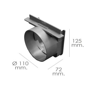 Tapa Para Canaleta Garaje Con Salida Diámetro 110 mm.