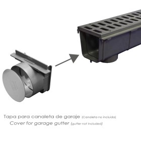 Tapa Para Canaleta Garaje Con Salida Diámetro 110 mm.