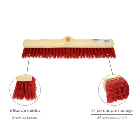 Cepillo Barrendero Industrial Fibra Suave PVC. Soporte Polipropileno 50 cm. (Sin Mango)
