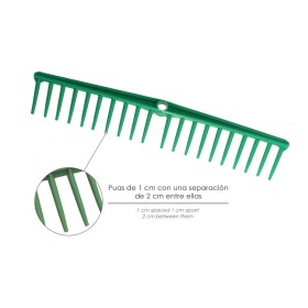 Rastrillo Polipropileno 20 Púas Profesional 63 cm. Rastrillo Jardín, Rastrillo Aceituna, Rastrillo Hojas, Cepillo Hojas Jardín,