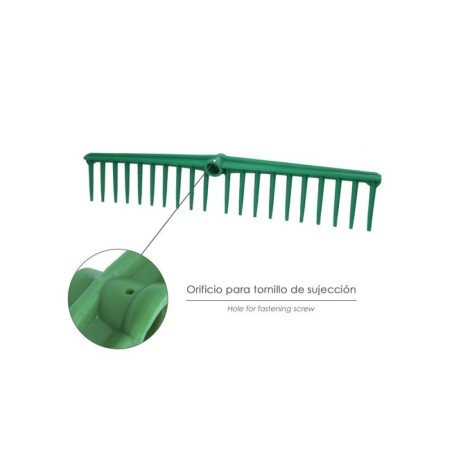 Rastrillo Polipropileno 20 Púas Profesional 63 cm. Rastrillo Jardín, Rastrillo Aceituna, Rastrillo Hojas, Cepillo Hojas Jardín,