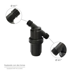 Filtro Con Malla Interior 1" Para Sistema De Goteo (Malla 100 Mesh) Riego Por Goteo, Microaspersión, Riego Por Nebulización