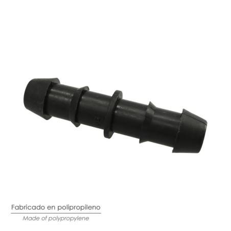 Enlace Simple Para Tuberías Goteo Diámetro 16 mm. (Bolsa 100 Piezas) Riego Por Goteo, Microaspersión, Riego Por Nebulización