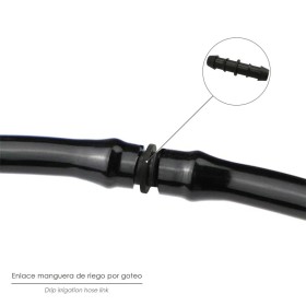 Enlace Simple Para Tuberías Goteo Diámetro 16 mm. (Bolsa 100 Piezas) Riego Por Goteo, Microaspersión, Riego Por Nebulización