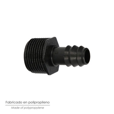 Union Rosca Macho 3/4 A Toma Para Tuberias Goteo Ø 16 mm. (Bolsa 100 uds) Riego Por Goteo, Microaspersión, Riego Nebulizacion