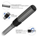 Llave Dinamometrica 1/4 Con 9 Puntas Hexagonales y 5 Vasos. Llave De Torque Camiones, Coches, Motos, Micro Ajustes, Acero CRV