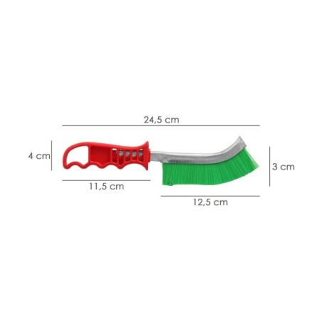 Cepillo Manual P.V.C. Mango De Plástico Rojo Multifuncional Resistente y Duradero