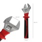 Llave Ajustable Aislada VDE 10". Llave Ajustable Aislada, Llave Inglesa, Llave Moleta Aislada, Llave Ajustable Aislada VDE 10". Llave Ajustable Aislada, Llave Inglesa, Llave Moleta Aislada,