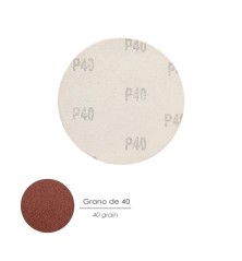 Lija Recambio Velcro Para Amoladora Diámetro 115 mm. Grano 40 (10 Piezas)