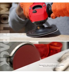 Lija Recambio Velcro Para Amoladora Diámetro 115 mm. Grano 40 (10 Piezas)
