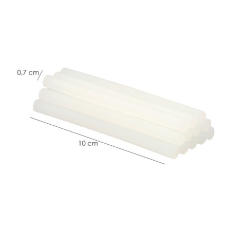 Barras De Pegamento Caliente Diámetro 7,2 mm. Blíster 12 Unidades. Barras Silicona