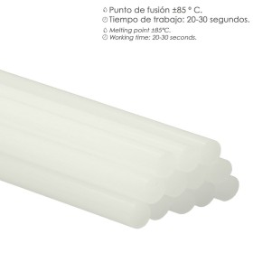 Barras De Pegamento Caliente Diámetro 7,2 mm. Blíster 12 Unidades. Barras Silicona