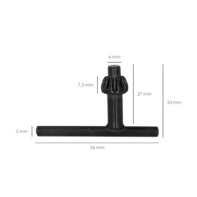 Llave Portabrocas Para Taladro Diámetro 10 mm. llave De Repuesto Para Taladro Universal, Llave De Mandril