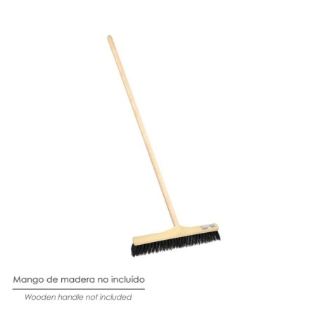 Cepillo Barrendero Industrial Fibra Rígida PVC. Soporte Polipropileno 50 cm. (Sin Mango)