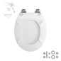 Tapa W.C. Universal Blanca Caída Amortiguada, Asiento Inodoro, Cierre Lento, Bisagras Ajustables, Tapa W.C. Universal Blanca Caída Amortiguada, Asiento Inodoro, Cierre Lento, Bisagras Ajustables,