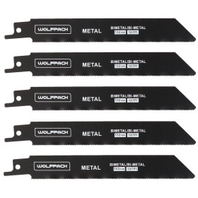 Hoja Sierra Sable Para Metales 152 mm. 18 Tpi. 5 Piezas. Sierra Hierro Aluminio, Cobre, Plástico