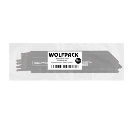 Hoja Sierra Sable Para Metales 152 mm. 18 Tpi. 5 Piezas. Sierra Hierro Aluminio, Cobre, Plástico