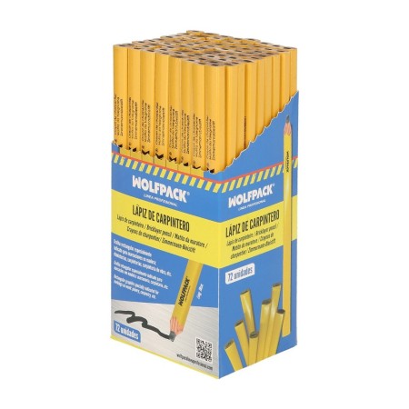Lápiz Carpintero Estándar Caja 72 Lápices. Marcador Carpintería, Albañilería, Construcción.