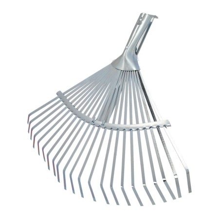 Rastrillo Metálico Para Jardín Ancho Regulable 31,5 A 43,5 cm. rastrillo Hojas, Cepillo Jardín, Escoba Metálica, Escoba Jardín