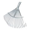 Rastrillo Metálico Para Jardín Ancho Regulable 31,5 A 43,5 cm. rastrillo Hojas, Cepillo Jardín, Escoba Metálica, Escoba Jardín