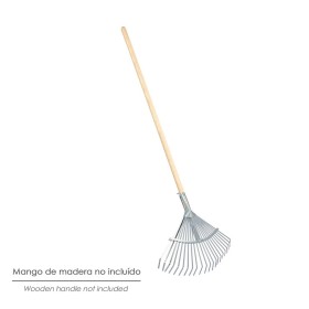 Rastrillo Metálico Para Jardín Ancho Regulable 31,5 A 43,5 cm. rastrillo Hojas, Cepillo Jardín, Escoba Metálica, Escoba Jardín