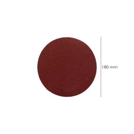 Lija Recambio Velcro Para Amoladora Diámetro 180 mm. grano 180 (10 Piezas)