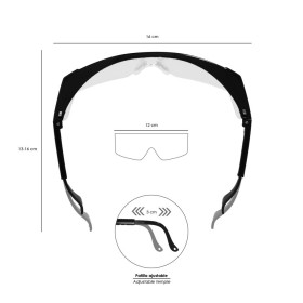 Gafas Protección Con Patillas Ajustables Certificación EN166. Lente Color Transparente. Gafas protección Gafas Trabajo