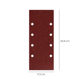 Lija Recambio Con Velcro 93x228 mm. con Agujeros Grano 180 (10 Piezas)