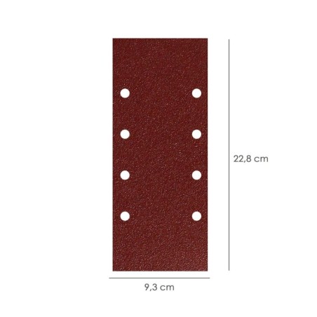 Lija Recambio Con Velcro 93x228 mm. con Agujeros Grano 180 (10 Piezas)
