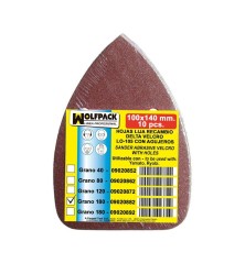 Lija Recambio Velcro Delta 140x100 mm. Con Agujero Grano 240. (10 Piezas)