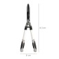 Tijera Podar Setos 2 Manos Aluminio 63 cm. Hojas Acero Antiadherente, Mango TPR, Ajuste Corte Tijera Podar Setos 2 Manos Aluminio 63 cm. Hojas Acero Antiadherente, Mango TPR, Ajuste Corte