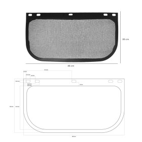 Visor De Recambio Para Protector Facial De Rejilla , Repuesto Protector Facial