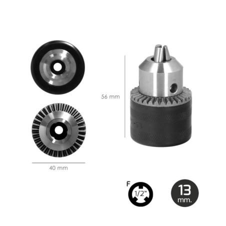 Adaptador Martillo SDS Plus A Portabrocas Diámetro 13 mm. mm. porta Brocas Con Llave, Adaptador SDS, SDS A Brocas