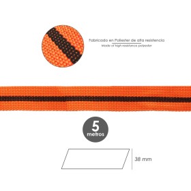Cinta De Amarre Con Trinquete 5 metros x 38 mm. Trinquete Metálico Automático, Cincha, Eslinga Mercancía, Correa sujeción
