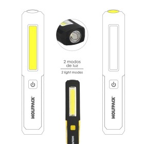 Linterna LED Multifunción Tipo Bolígrafo A Pilas (3AAA) 150 + 60 Lúmenes Con Imán, Gancho y Soporte Ajustable.