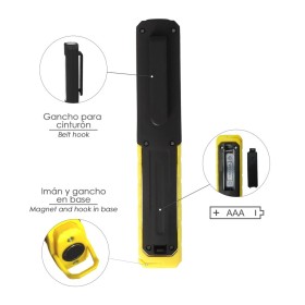 Linterna LED Multifunción Tipo Bolígrafo A Pilas (3AAA) 150 + 60 Lúmenes Con Imán, Gancho y Soporte Ajustable.
