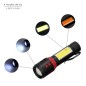 Linterna LED De Mano Mini Aluminio Recargable USB (1.200 mah) 500 Lúmenes 5 Watt. Con Función Zoom y Clip sujeción Linterna LED De Mano Mini Aluminio Recargable USB (1.200 mah) 500 Lúmenes 5 Watt. Con Función Zoom y Clip sujeción